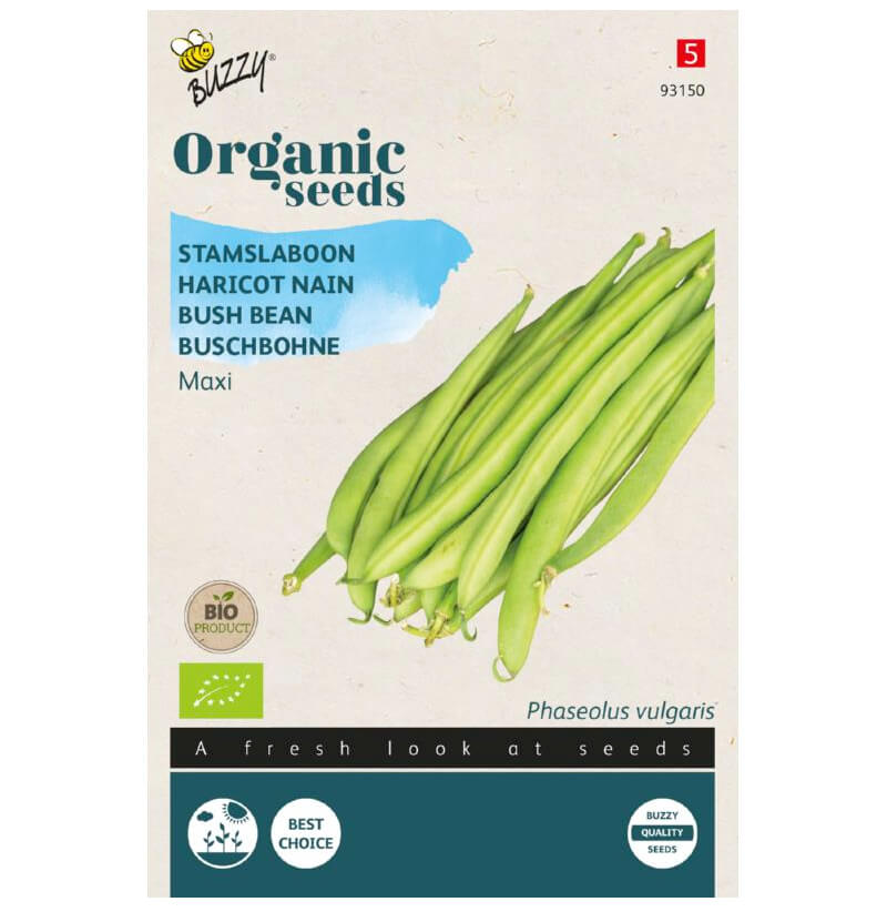 Biologische groentezaden van stamslabonen.