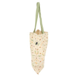 Leuke boodschappentas met bijenprint en bloemenprint.
