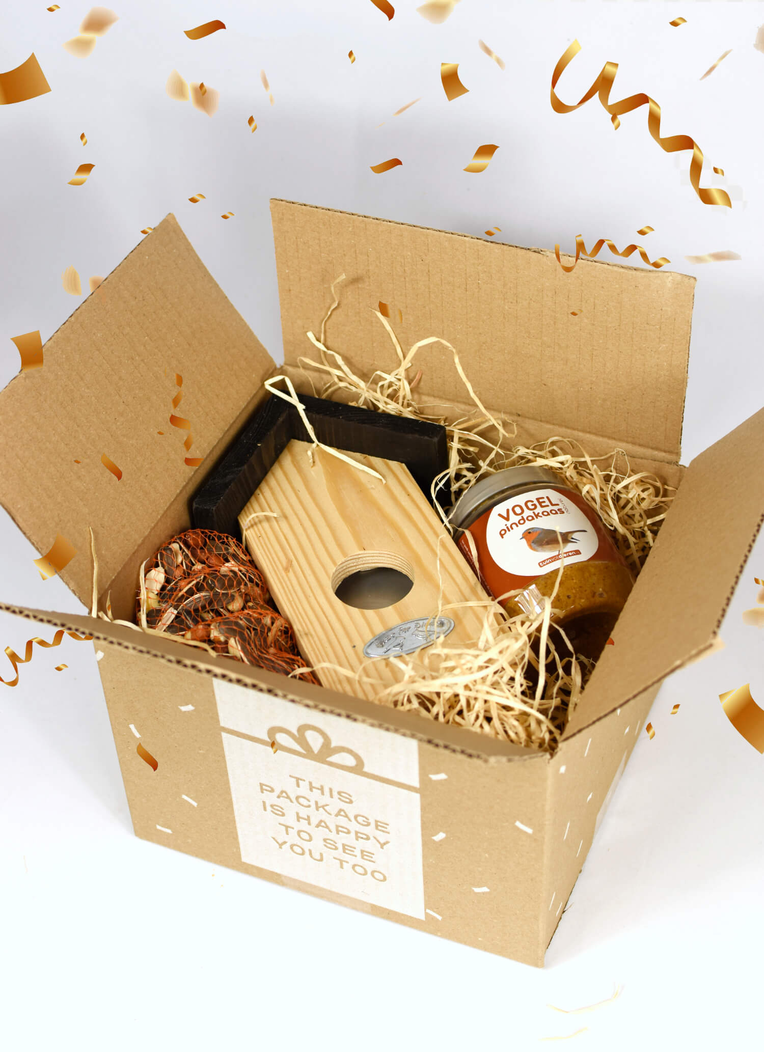 Erdnussbutterdose mit Vogelfutter Geschenk – Bild 2
