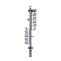 Thermometer voor buiten met grote cijfers.