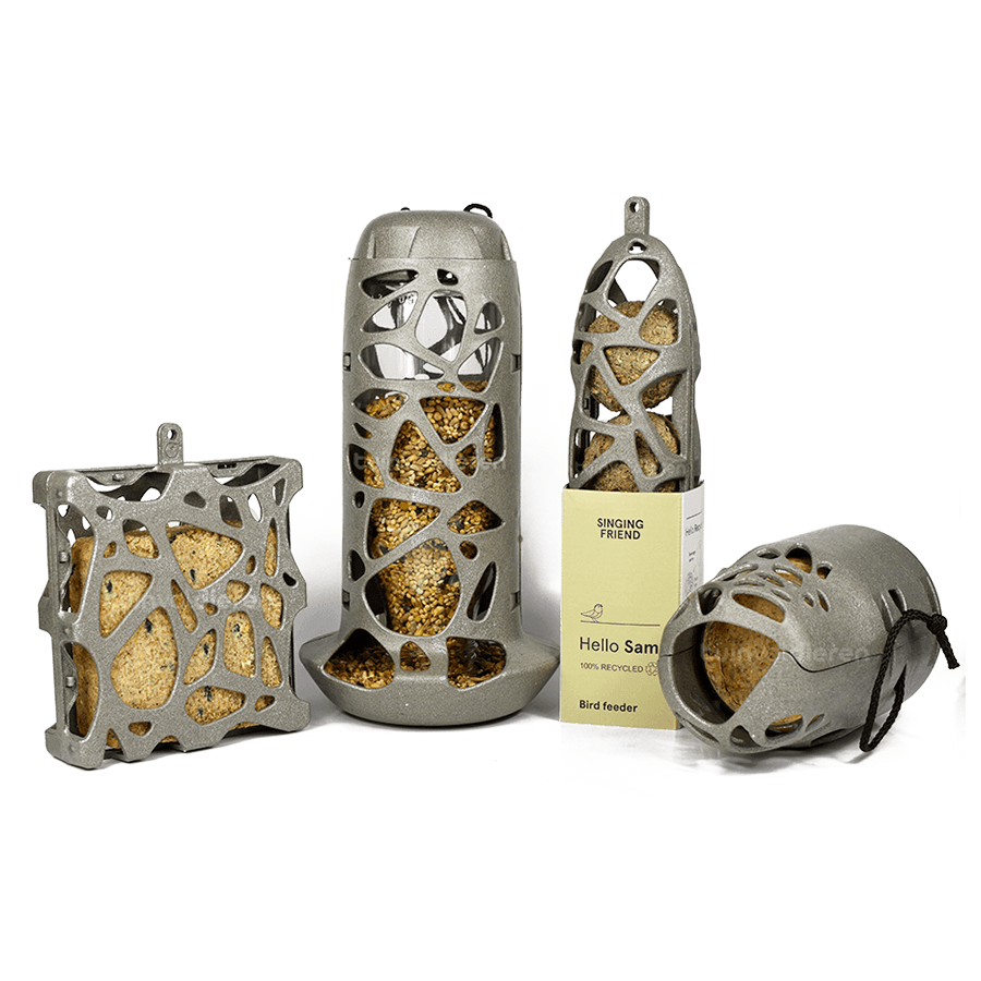 Kombi-Packung recycelte Vogelfutterstelle