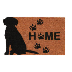Deurmat met labrador hond en tekst home.