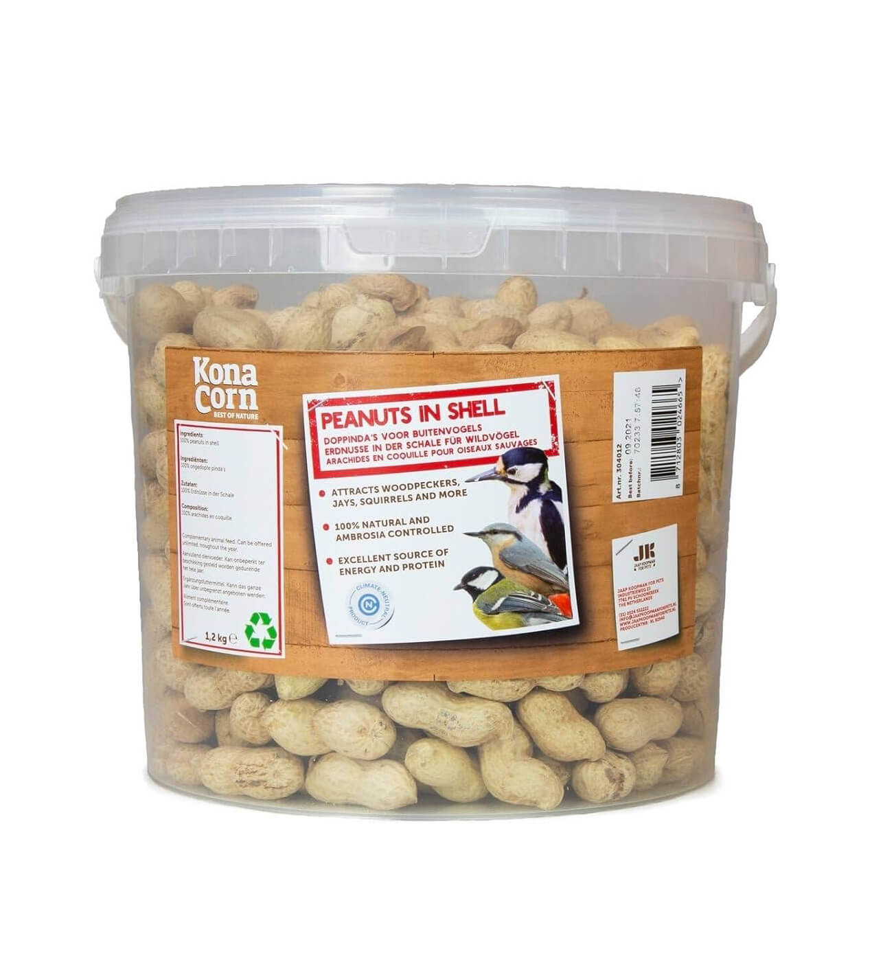 KonaCorn Eimer mit Erdnüssen