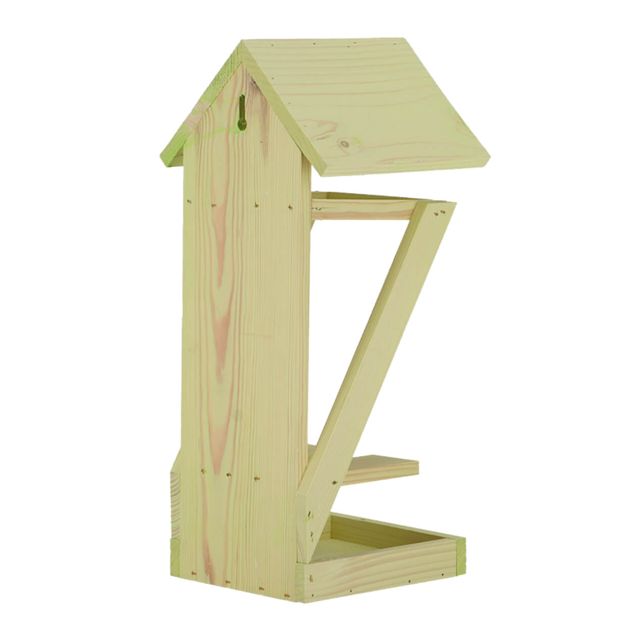 Flessenhouder voedersilo voor vogels.