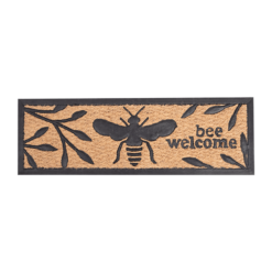 Deurmat kokos en rubber bee welcome