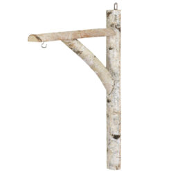 Grote houten wandhaak voor voederhuisjes voor vogels.