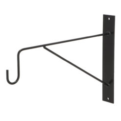 Zwarte wandhaak strak model.