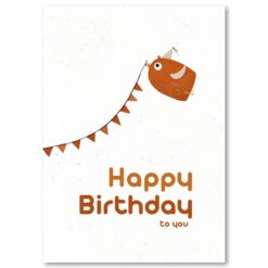 Verjaardagskaart happy birthday met vogels.