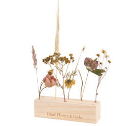 Houten houder voor droogbloemen