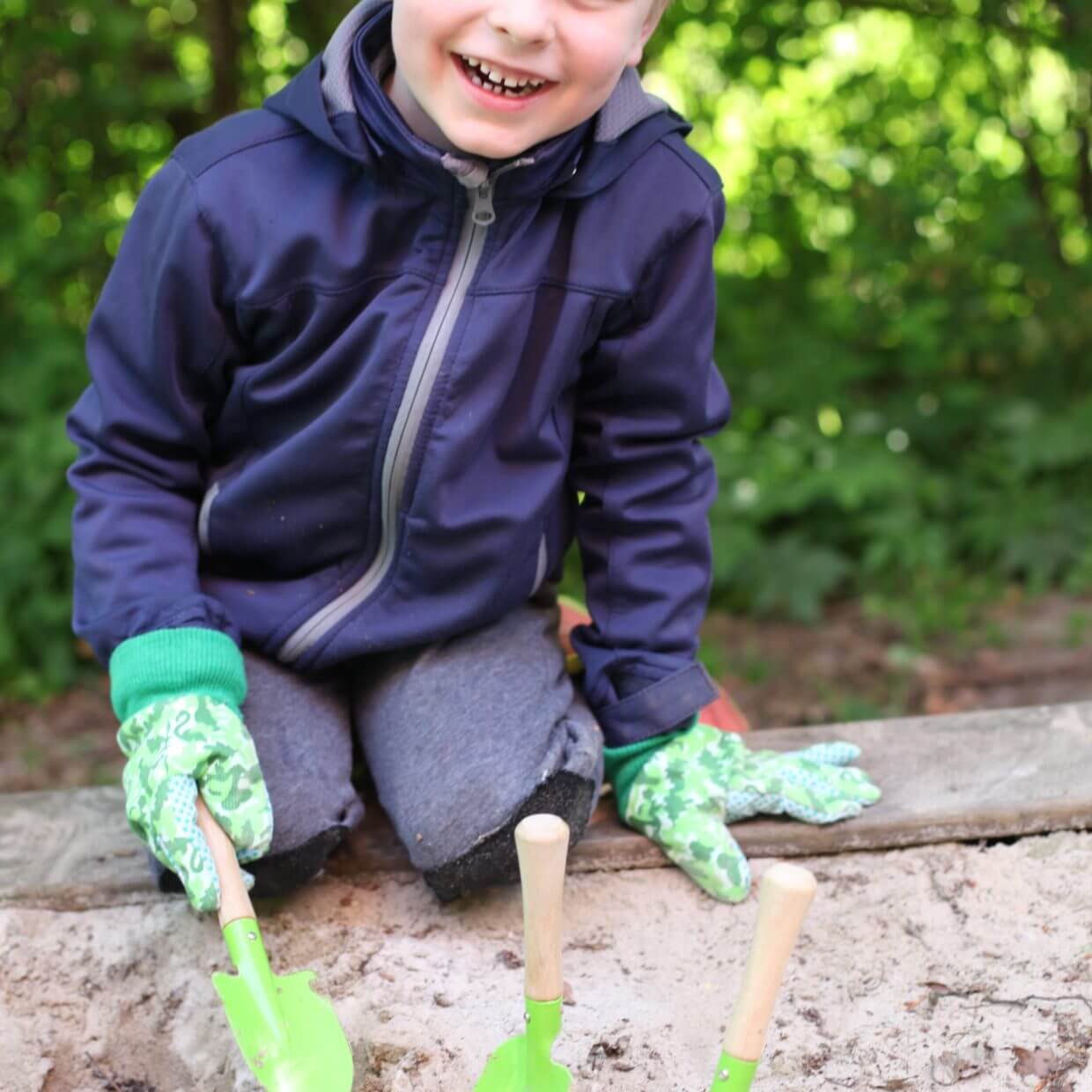 Tuingereedschap set kind - groen - Afbeelding 3