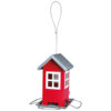 rood voederhuis voor vogels