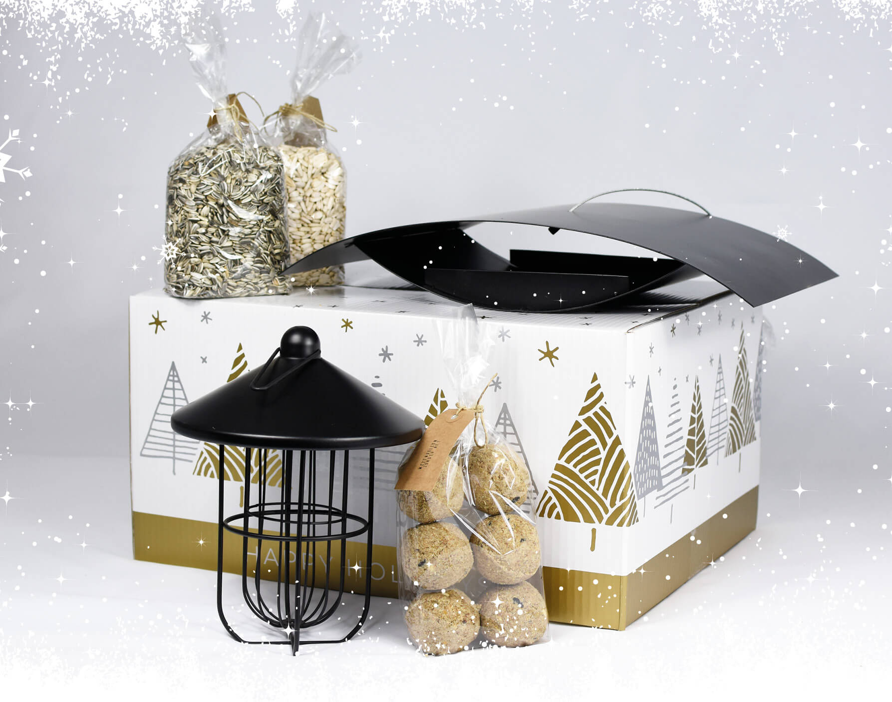 Kerstpakket Design voor het voeren van vogels.