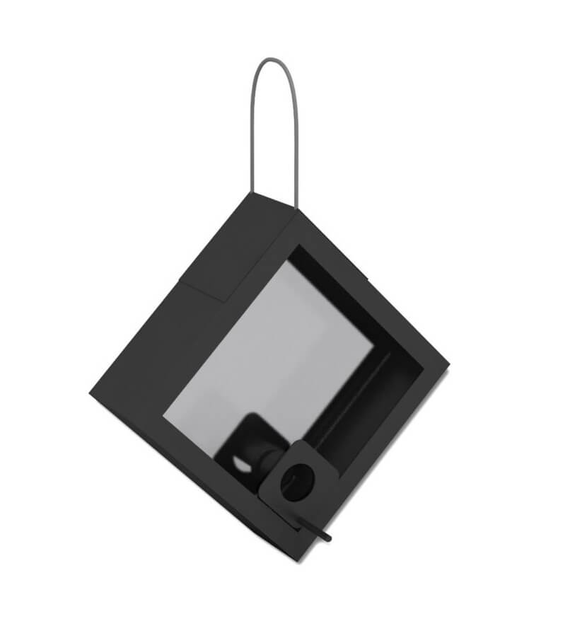 Metalen voedersilo modern - Ruit