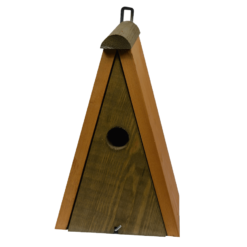 Vogelhuisje in de vorm van een punt driehoek