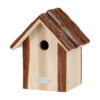Vogelhuisje voor pimpelmezen met dak van schors.