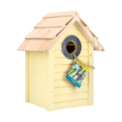 Vogelhuisje geel strandhuis