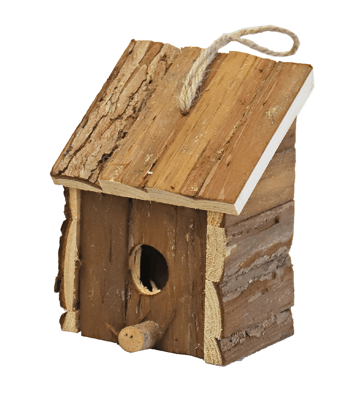 Quadratischer kleiner Nistkasten aus Holz