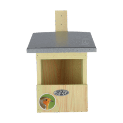 Vogelhuisje roodborst zinken dak