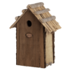Vogelhaus für Kohlmeisen mit Schilfdach