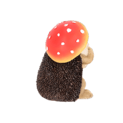 Beeldje egel met paddenstoel - Afbeelding 3