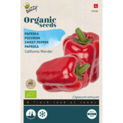 Biologische groentezaden van California wonder paprika.