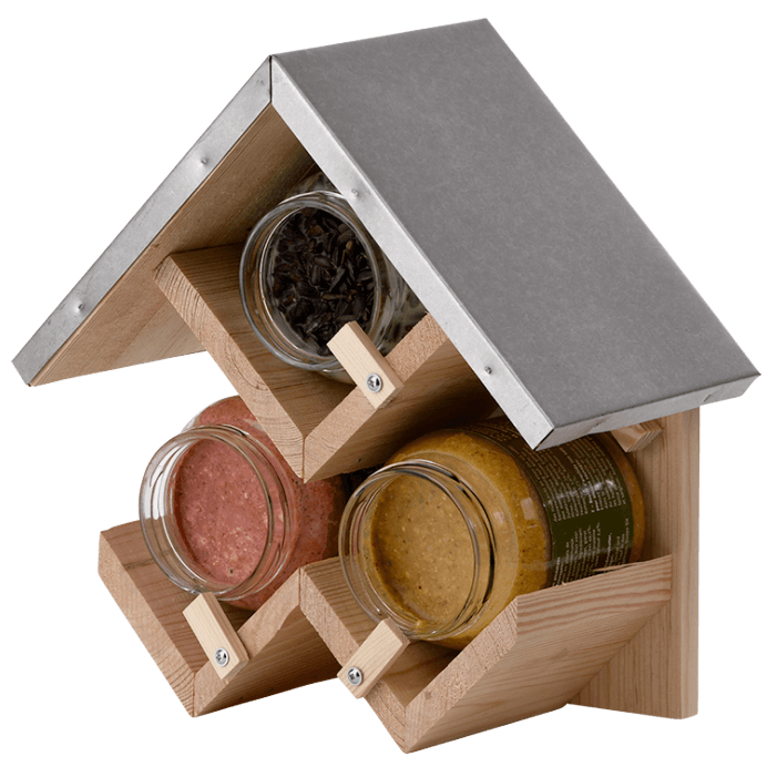 Erdnussbutterhaus für mehrere Gläser Vogel-Erdnussbutter
