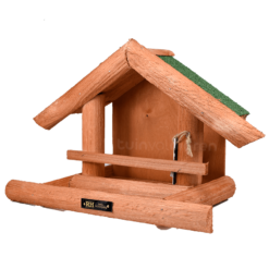 Wandvoederhuis bruin vogels hout