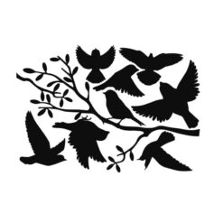 Raamstickers vogels op tak
