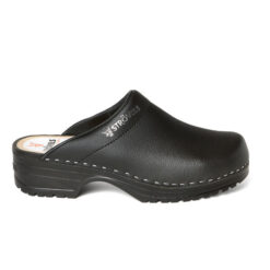 Schwarzer Strovel Gartenclog mit offenem Absatz
