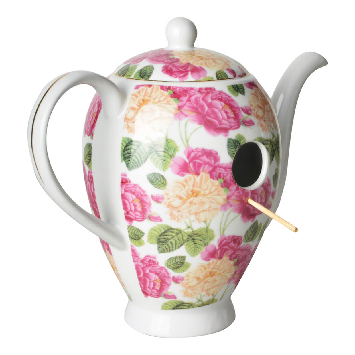 Teekanne Nistkasten Blumen