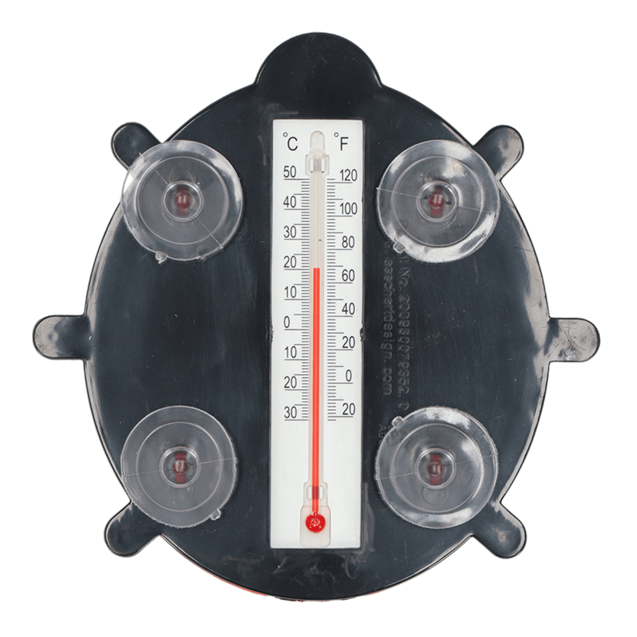 Thermometer voor aan het raam met zuigenappen.