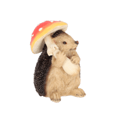 Beeldje egel met paddenstoel - Afbeelding 4
