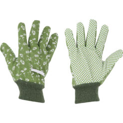 Katoenen tuinhandschoenen met anti slip noppen.