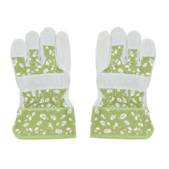 Werkhandschoenen / tuinhandschoenen van polyester met leer.