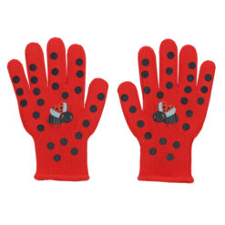 Leuke kinderhandschoenen met afbeelding van lieveheersbeestjes.