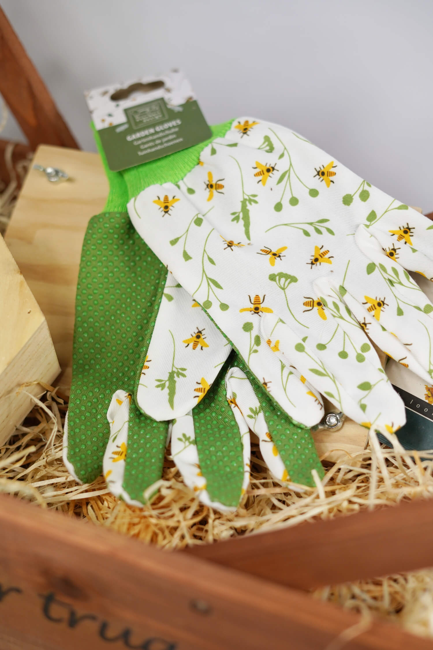 Gartenhandschuhe mit Bienenaufdruck – Bild 2