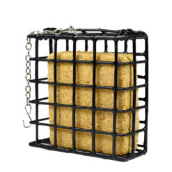 Zwarte vetblokhouder voor vogels.