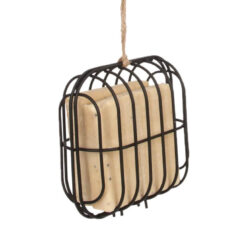 Houder voor vetblokken en mezenbollen voor vogels.
