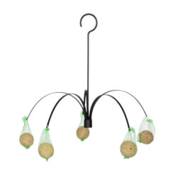 Voederhanger met haken voor mezenbollen voor vogels.