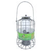 Grijze voedersilo voor kleine vogels.