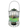 Groene zaadfeeder voor kleine vogels.