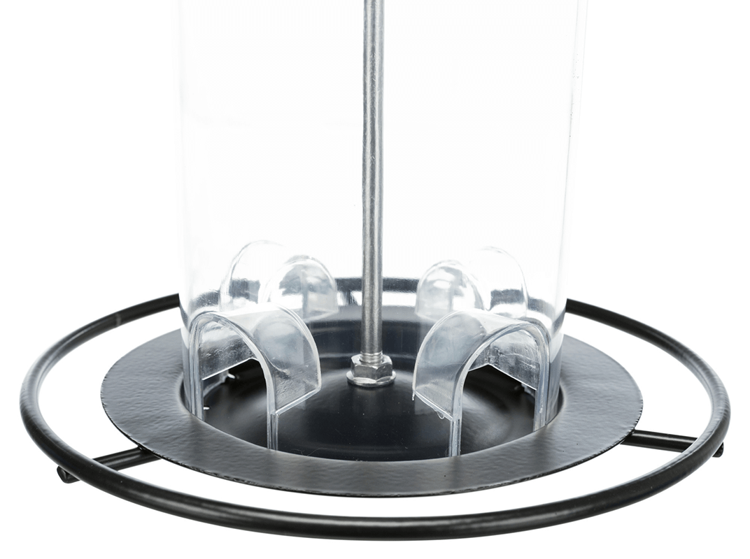 Zwarte voerdispenser vogels