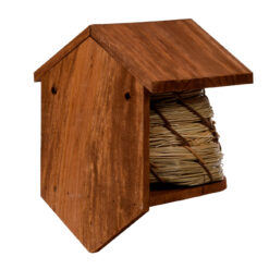 Nestkatsje in de vorm van een bijenhuis.
