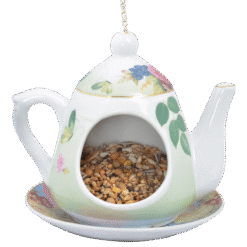 Teekanne Nistkasten mit Blumendruck (kopie) – Bild 3